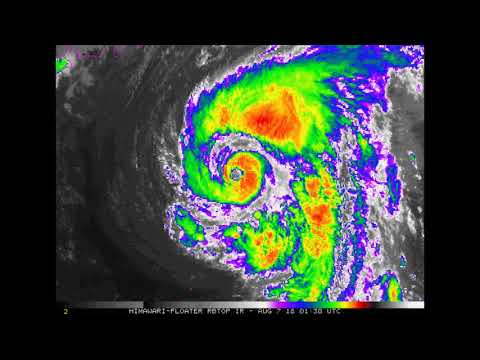 The latest on Typhoon "Shanshan" August 7 14:07AEST 13:07Japan 04:05UTC