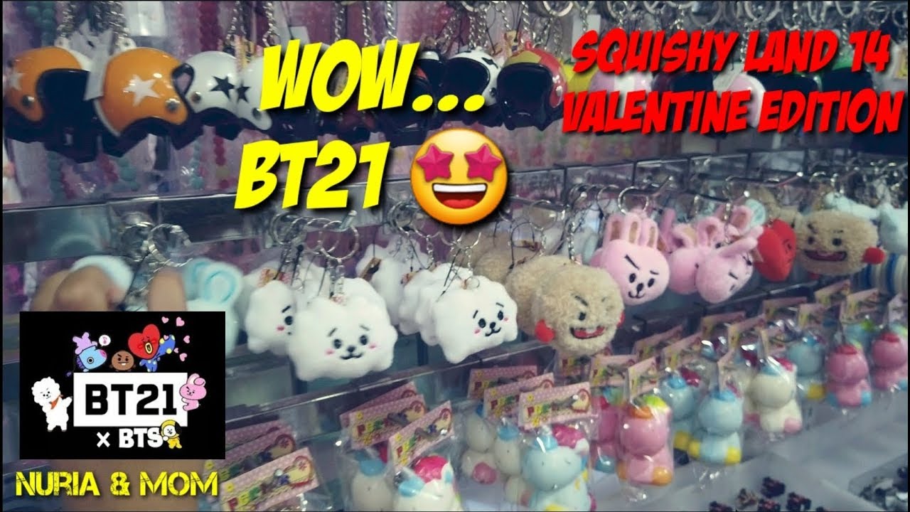 SQUISHY LAND 14 - SERBA BT21 & FLIP BAG | VALENTINE'S EDITION 2020 #nuriaandmom #nuriamomshopping