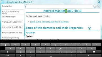 Demo of Android Programming app on Android Tablet
