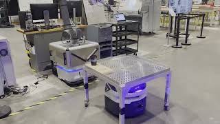 Robot co-ordination in workcell demo using TM12 and FetchBots