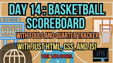 Day 14: Basketball Scoreboard with Fouls and Quarter Tracker 🏀⛹️🗑️