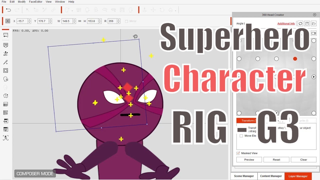 How to Rig character Superhero in cartoon animator 4 - YouTube