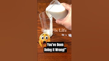 Lifehack: Genius Milk Pouring Trick You Wish You Knew Sooner! 🥛💡#lifehacks #shortvideo#diytips #diy