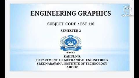 EST 110 ENGINEERING GRAPHICS- Revision 2 Module 1 PROJECTIONS OF LINES 20/05/2020 1st hr