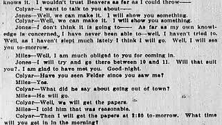 Saturday, 24th May 1913 Jones Attacks Beavers and Charges Police Crookedness