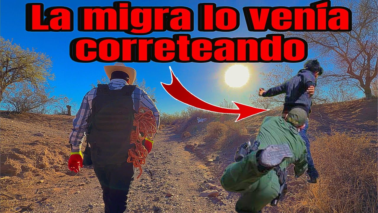 Migrante  desorientado en el desierto 