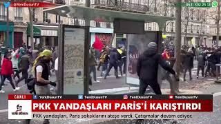 Terör Örgütü #PKK Yandaşları #Paris Sokaklarını Karıştırdı -  #YalovaGüncelTV