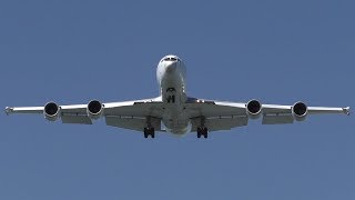 U.S. Navy Boeing E-6B Mercury [164410] Landing at Lethbridge Airport ᴴᴰ