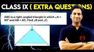 ABC is a right angled triangle in which ∠ A = 90° and AB = AC. Find ∠ B and ∠ C.
