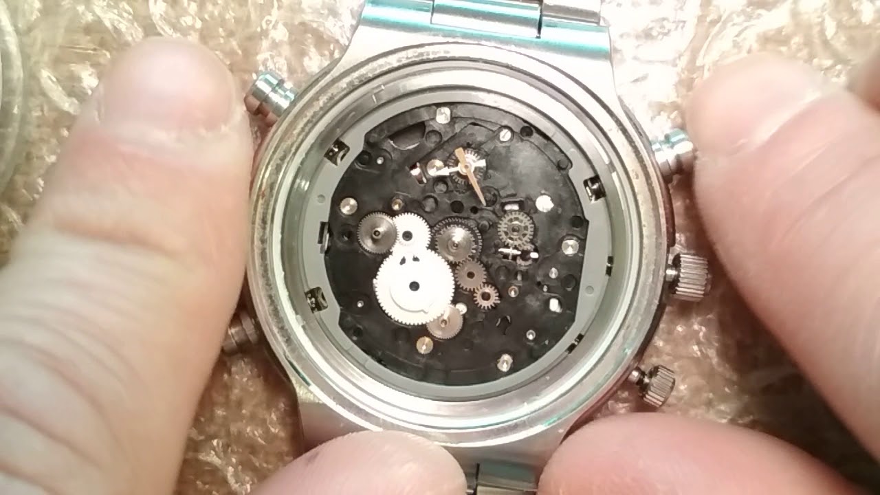 Second functionality test of the Seiko 7t59 quartz chronograph - YouTube