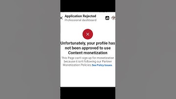 rejected account Unfortunately,Your Profile has not been approved to use Content #monetization