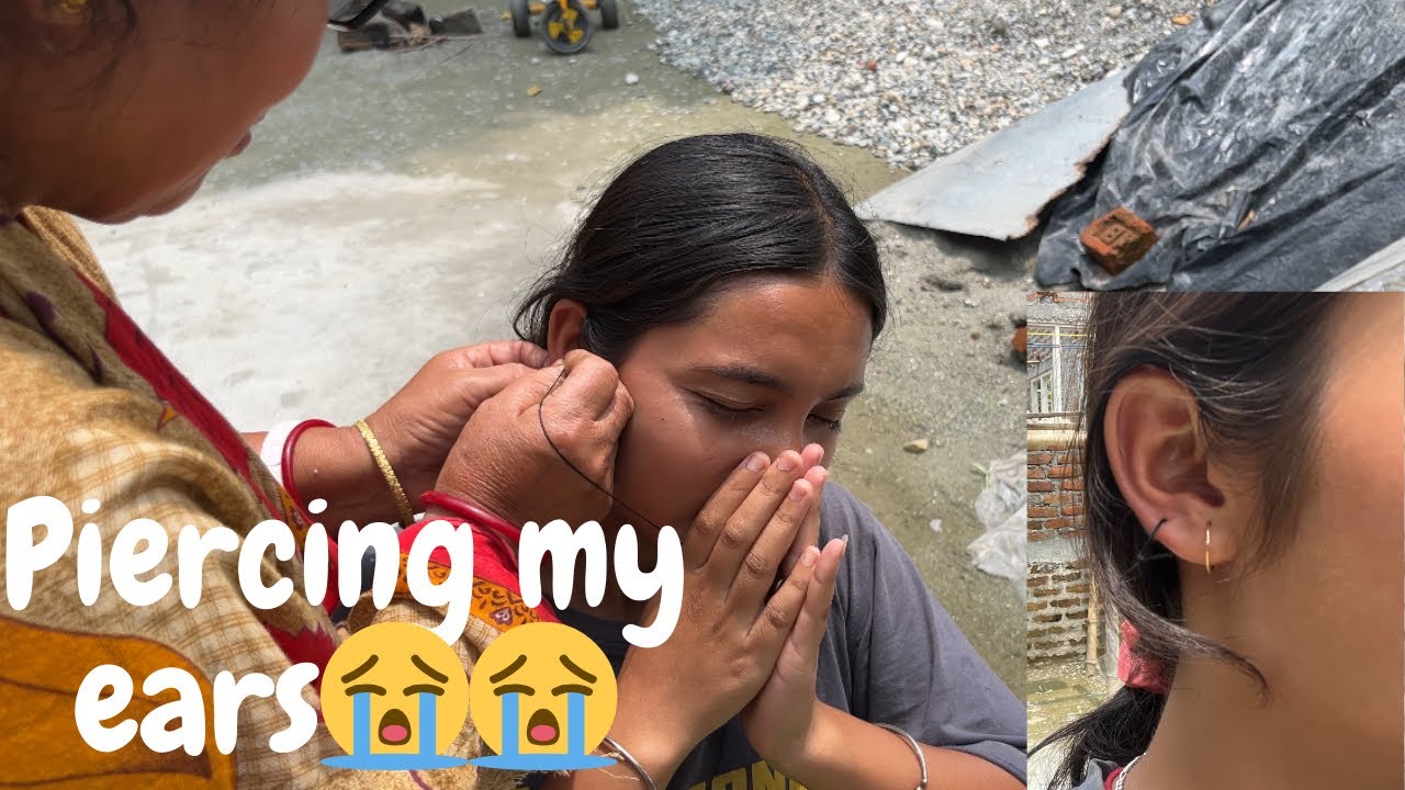 Piercing my ears😭😭 || Assam || 