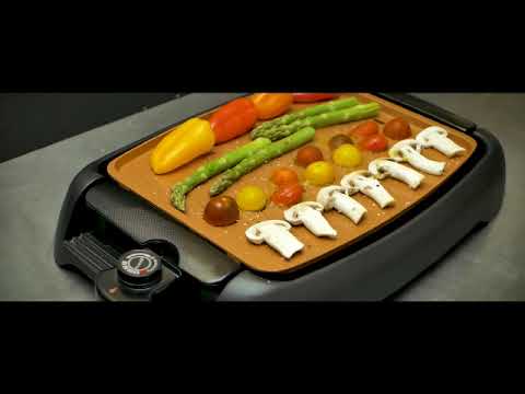 Hausberg Hausberg HB 535 Επιτραπέζια Ηλεκτρική Ψησταριά Λείας Πλάκας 1250W με Ρυθμιζόμενο Θερμοστάτη