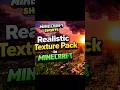realistic texture pack in Minecraft bedrock edition 🔥