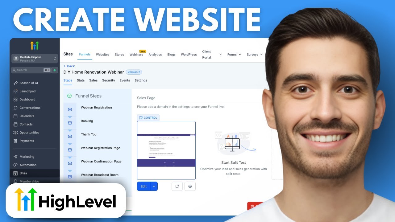 How to Create a Website Using GoHighLevel - Step by Step - YouTube
