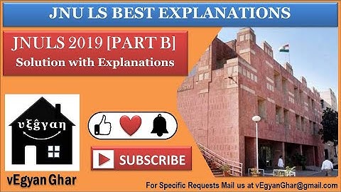 JNU MSc Life Sciences exam solved paper 2019 Part B First Video