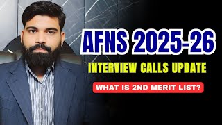 AFNS INTERVIEW CALLS UPDATE 2025 | AFNS 2nd Merit List 2025
