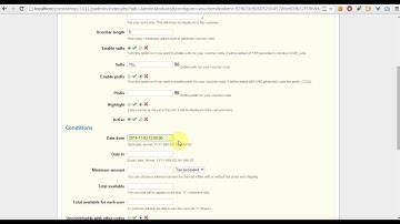 PrestaShop voucher generator - settings save