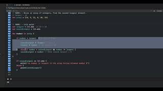 Given an array of integers, find the second largest element. By Aditya Sharma ||  Code Dive || Swift