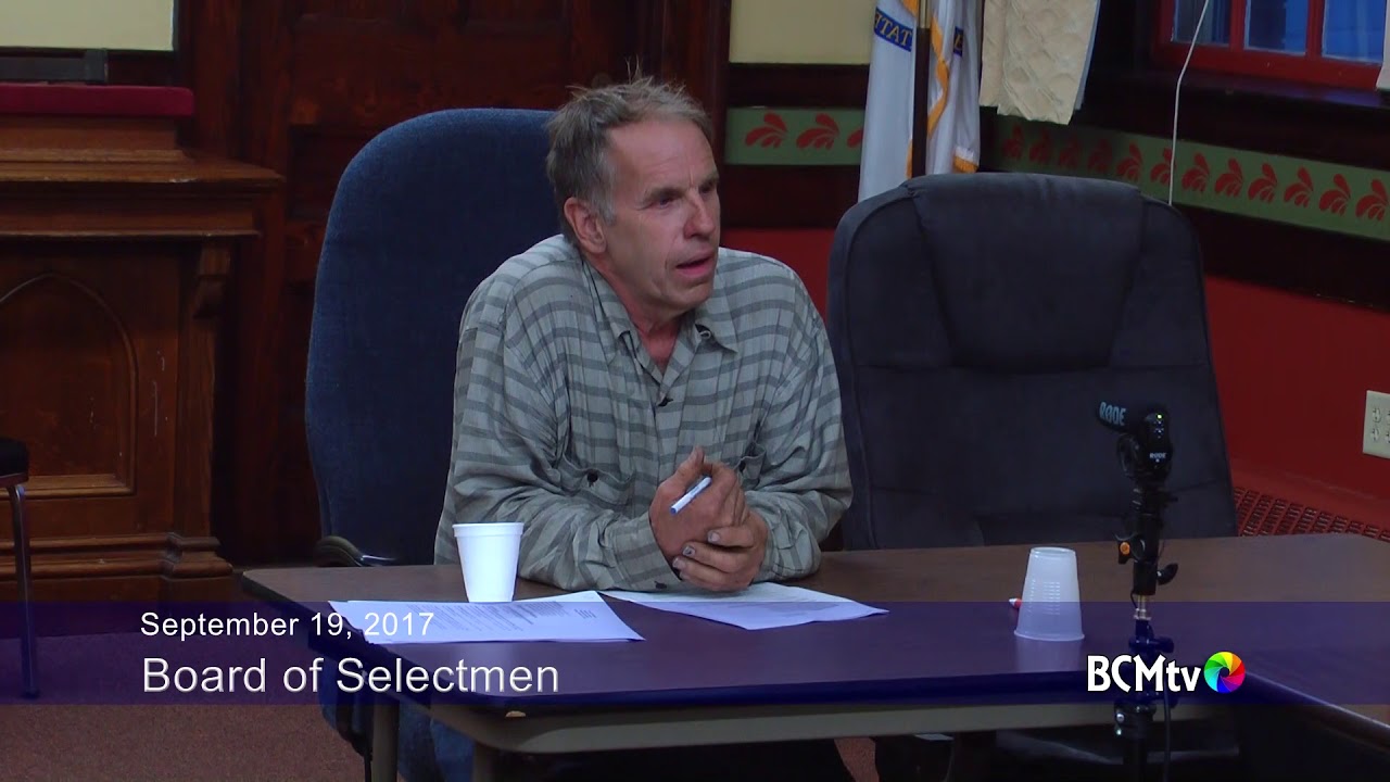Brookfield MA Board of Selectmen September 19, 2017 YouTube