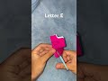 Making the letter e is easy #origami #homemadepapercraft #easy #letter