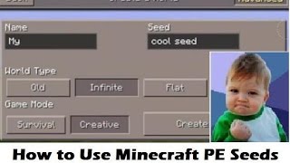 How To Use Seeds In Minecraft Pe Shows You How To Use Minecraft Seeds In Pocket Edition Minecraft