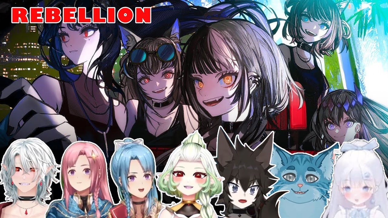 Vtubers Reaction Mashup - Rebellion 【Hololive - English - Advent】 