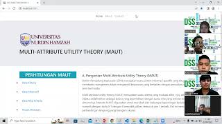 Sistem Pendukung Keputusan metode Multi-Attribute Utility Theory (MAUT )