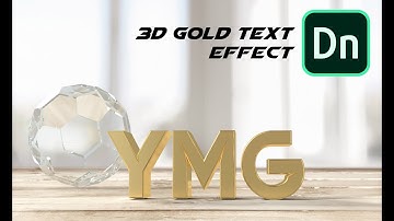 3D Gold Text Effect in ADOBE DIMENSION