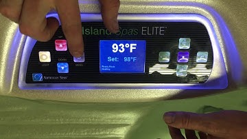 Changing Temperature - Island Spas & TidalFit 7-9 Button TP800 Topside
