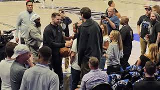 Luka Doncic Boban Marjanovic hug. half court shots game 6 vs LA Clippers 5/3/24