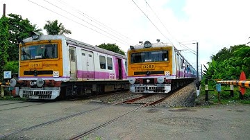 Delightful Local Train Crossing | EMU trains Swiftly passing through very busy Railgate