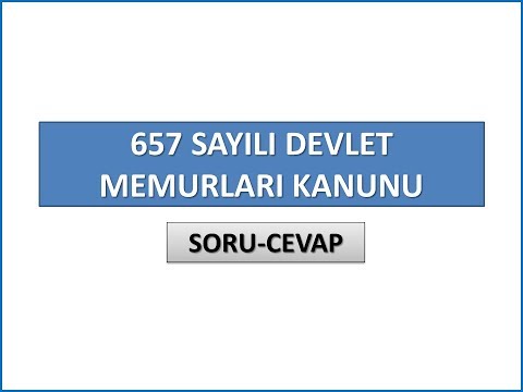 #2019 #EKYS  657 SAYILI DEVLET MEMURLARI KANUNU / 50 SORU-CEVAP