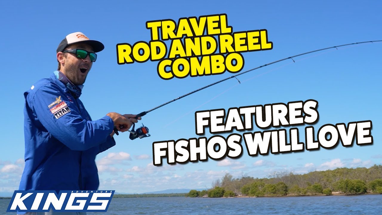 Adventure Kings Travel Rod and Reel Combo - Features Fishos Will LOVE! 