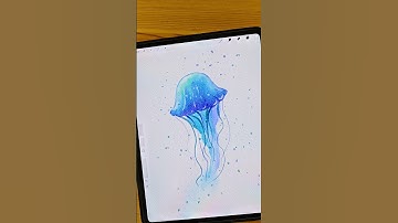 Jelly Fish 💙 #procreate #shorts #art #watercolor