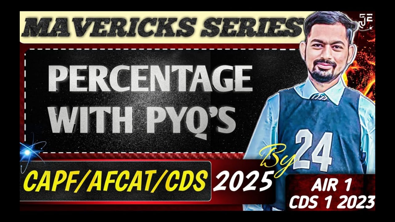 Percentage One Shot || Best Approaches || For CAPF/CDS/AFCAT 2 2025 || By UPSC CDS AIR 1