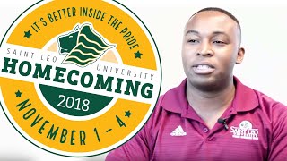 Saint Leo University Homecoming Invitation with Luckson Abraham ’16 - 2018
