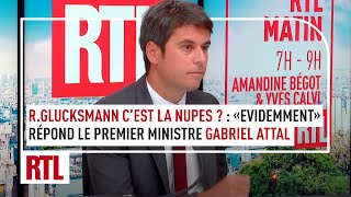 Le Premier Ministre, Gabriel Attal invité de RTL Matin  L'intégrale