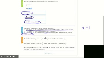 IXL | Find the number of solutions to a system of equations | 8th grade math