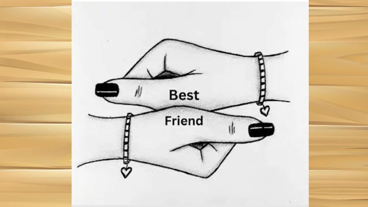 How to Draw Best Friends Easy step by step|| Best Friends Drawing|| Pencilsketch 