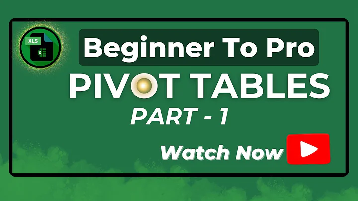 Master Pivot Tables in Excel | From Basics to Pro | Part -1 (step by step)