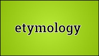What Etymology Means