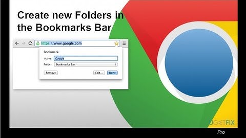 How to create folder on the bookmarks bar in Google Chrome