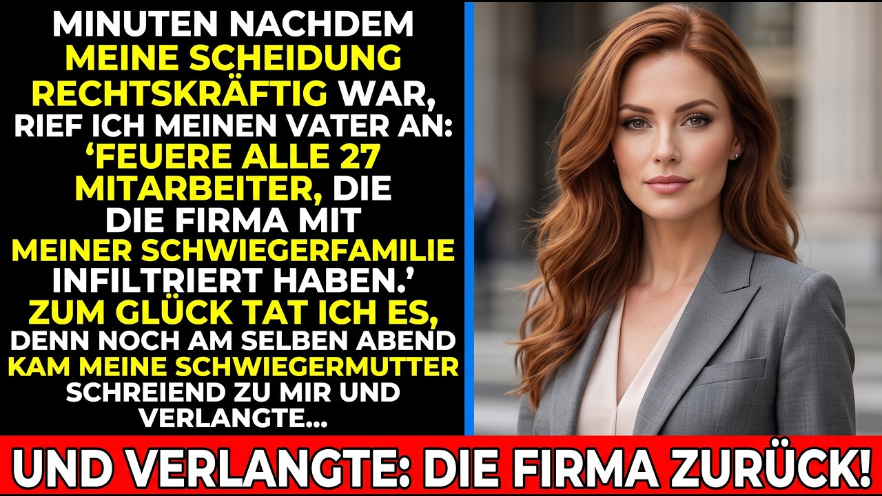 „Mit 27 Jahren stand ich auf den Stufen des Gerichtsgebäudes, frisch geschieden, und rief meinen Vater an. ‚Ich habe alle 27 Mitarbeiter entlassen, die deine Schwiegerfamilie in die Firma...