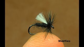 Midge Dry Black Fly Fishing Fly 