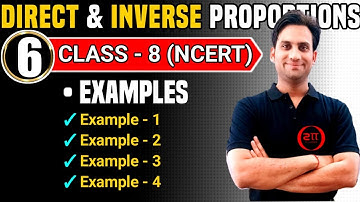 Example 1, 2, 3 & 4 NCERT Chapter 13 Direct and Inverse Proportions Class 8 Maths