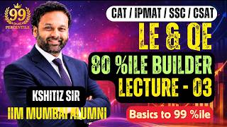  CAT-26 | Linear &amp; Quadratic Equations – 80 %ile | Lecture 3 of 6