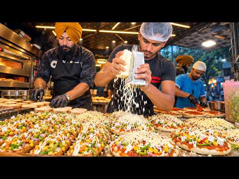 Insane Cheese Loaded Garlic Bread & Pizza | Nonstop Street Food Making