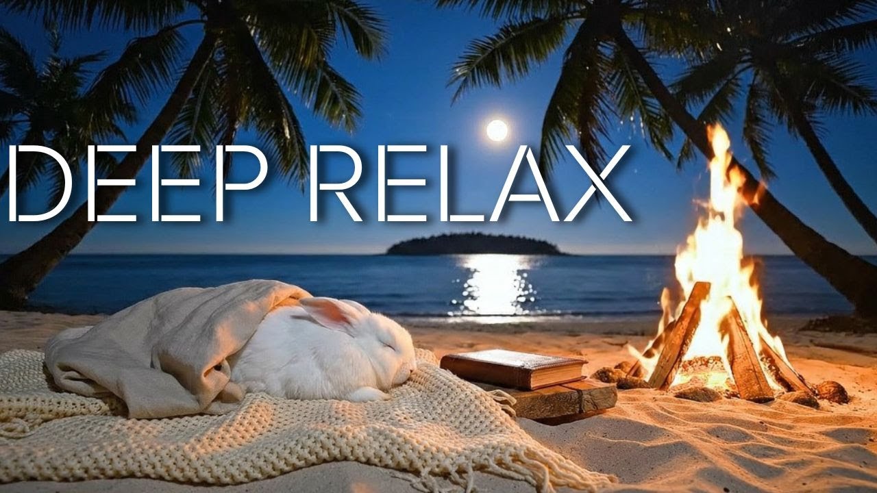 Relaxing Flute Music with Ocean Waves  Gentle Beach Ambience for Sleep