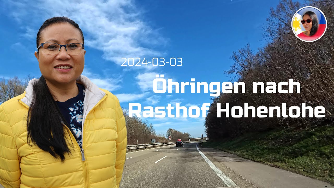 Fahrt Autobahn A6 Oehringen bis Rasthof Hohenlohe Lisa Philger